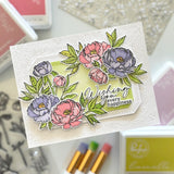 Pinkfresh Studio Blushing Blooms stencil