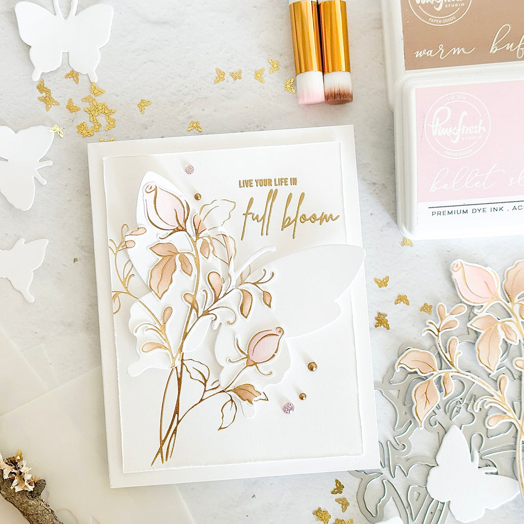 Pinkfresh Studio Delicate Rosebuds 4pk Bundle