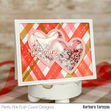 Pretty Pink Posh Double Heart Shaker