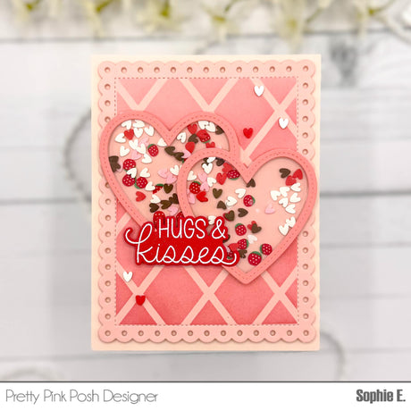 Pretty Pink Posh Double Heart Shaker