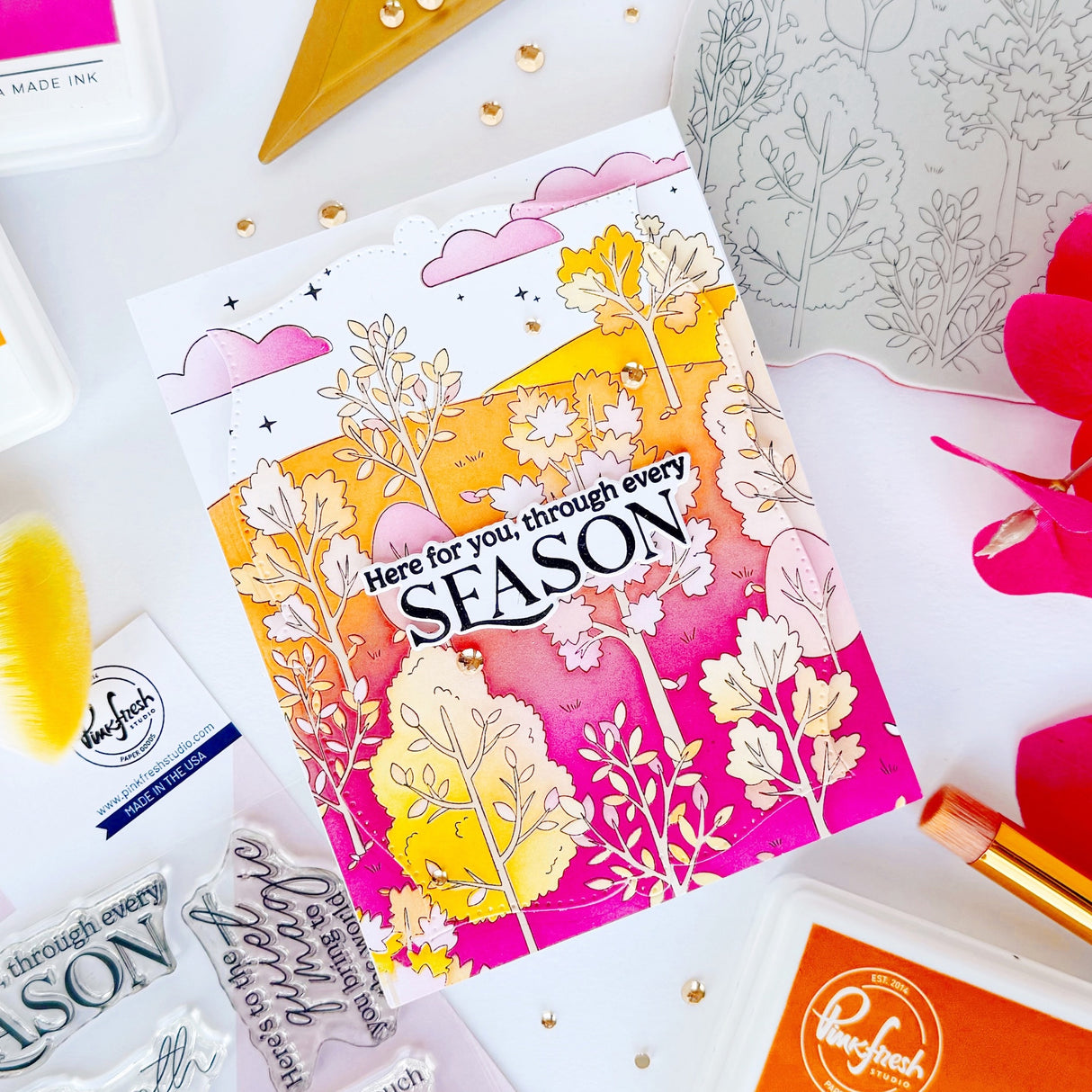 Pinkfresh Studio Rooted in Wonder stamp
