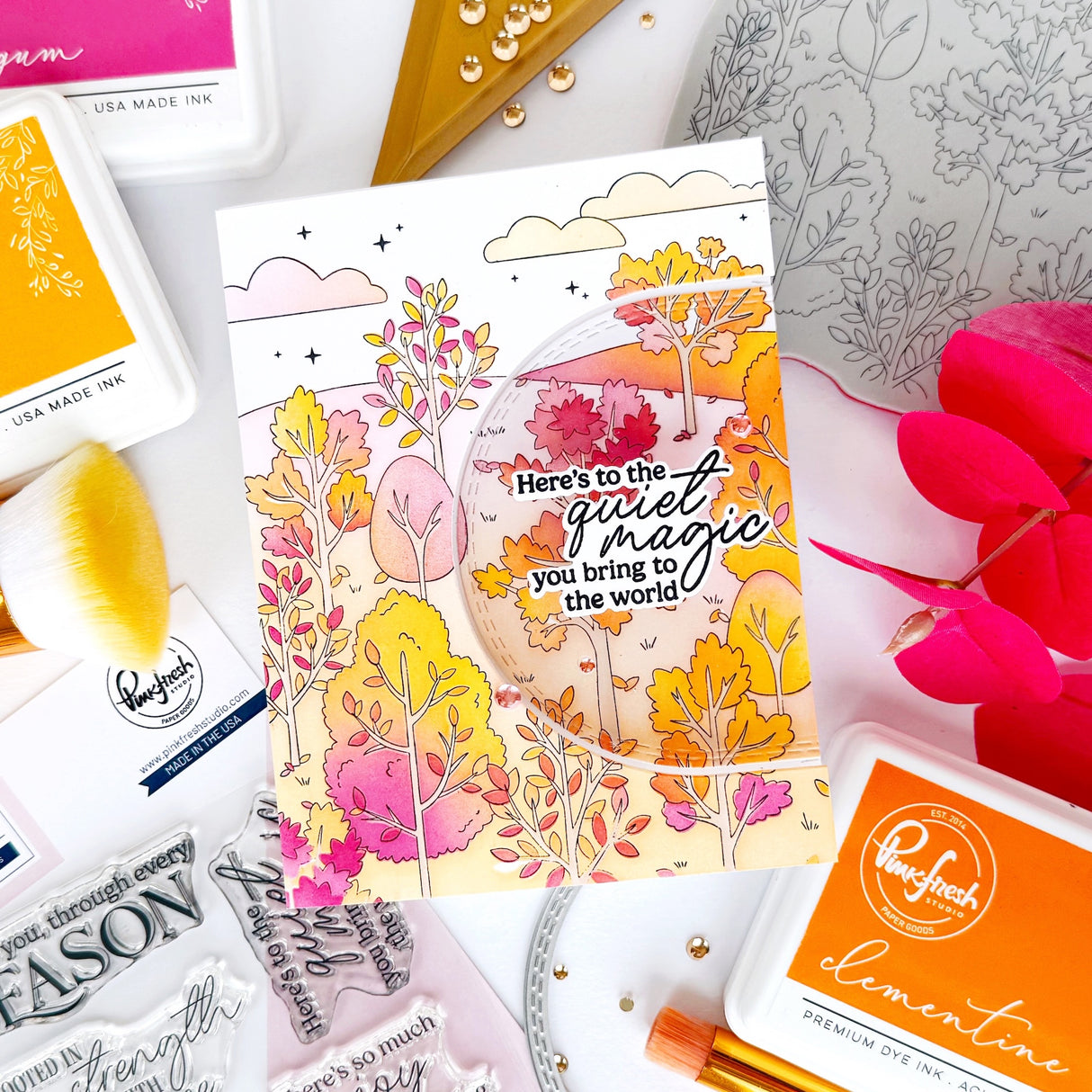 Pinkfresh Studio Rooted in Wonder stamp