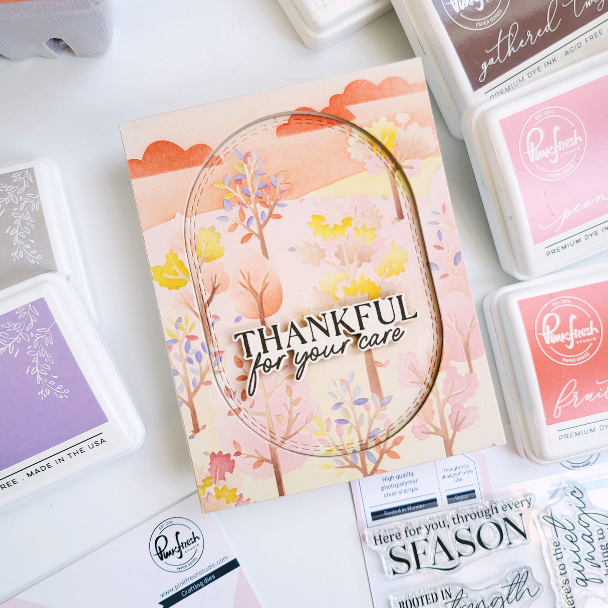 Pinkfresh Studio Rooted in Wonder stamp
