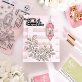 Pinkfresh Studio Lantern Botanicals Stamp, Die, Stencil & Hot Foil Plate Bundle