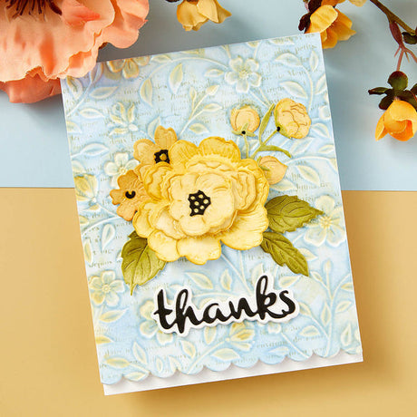 Spellbinders Flowers & Foliage 3D Embossing Folder - From the Garden Collection by Wendy Vecchi