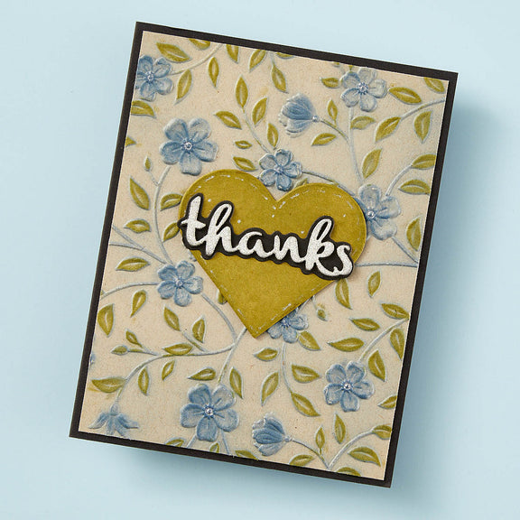 Spellbinders Flowers & Foliage 3D Embossing Folder - From the Garden Collection by Wendy Vecchi