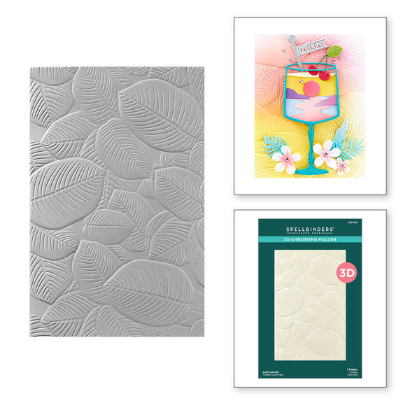 Spellbinders Lush Leaves 3D Embossing Folder - Happy Hour Collection