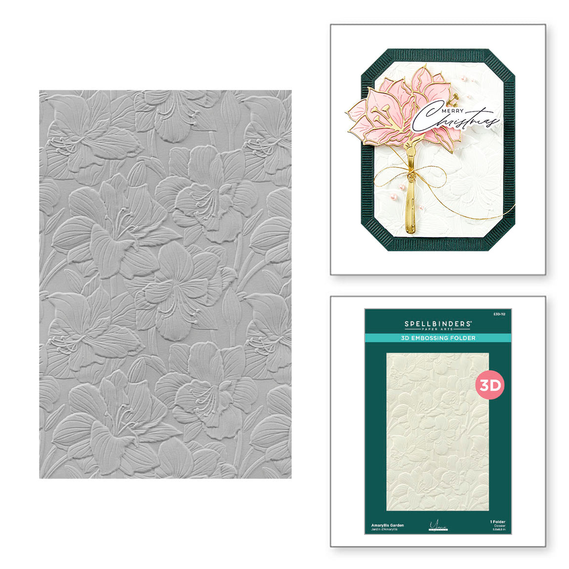 Spellbinders Amaryllis Garden 3D Embossing Folder - Amaryllis Collection by Yana Smakula