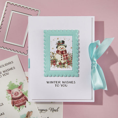 Spellbinders Postage Stamps 3D Emboss & Cut Folder from the Holiday Magic Collection