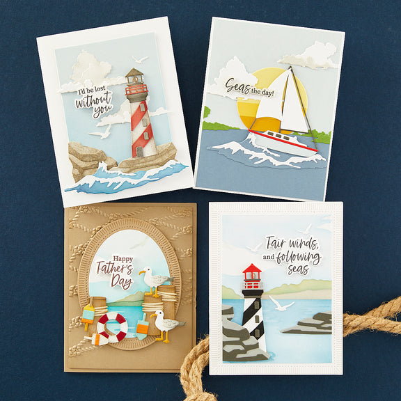 Spellbinders Oh, Buoy! Etched Dies - Fair Winds Collection