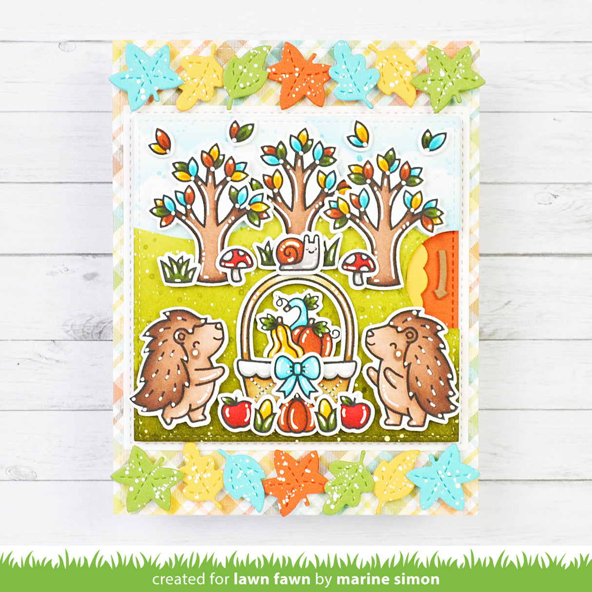 Lawn Fawn fall leaves border