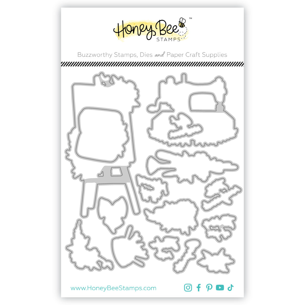 Honey Bee Stamps Floral Easel - Coordinating Honey Cuts
