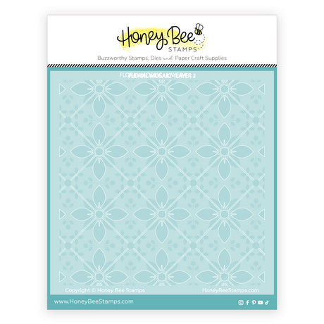 Honey Bee Stamps Floral Mosaic Layering Stencil (Set Of 4)