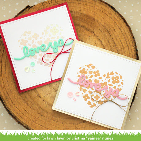 Lawn Fawn Floral Heart Hot Foil Plate