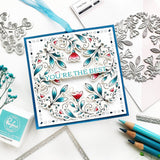 Pinkfresh Studio Floral Round Frame Press Plate & Die Set Bundle