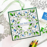 Pinkfresh Studio Floral Square Frame Die