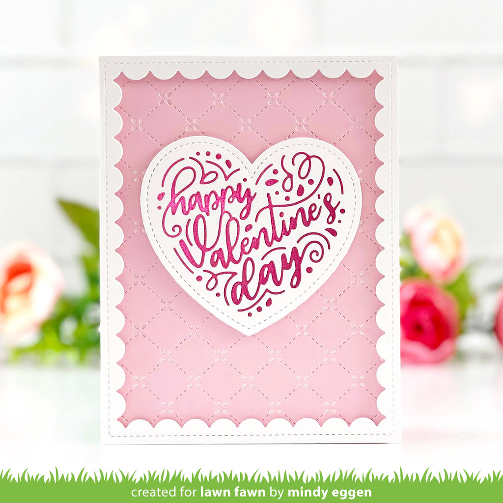 Lawn Fawn Foiled Sentiments: Happy Valentine's Day Hot Foil Plate
