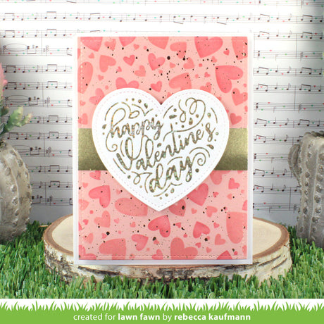 Lawn Fawn Foiled Sentiments: Happy Valentine's Day Hot Foil Plate