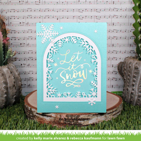 Lawn Fawn Foiled Sentiments: Let it Snow Hot Foil Plate