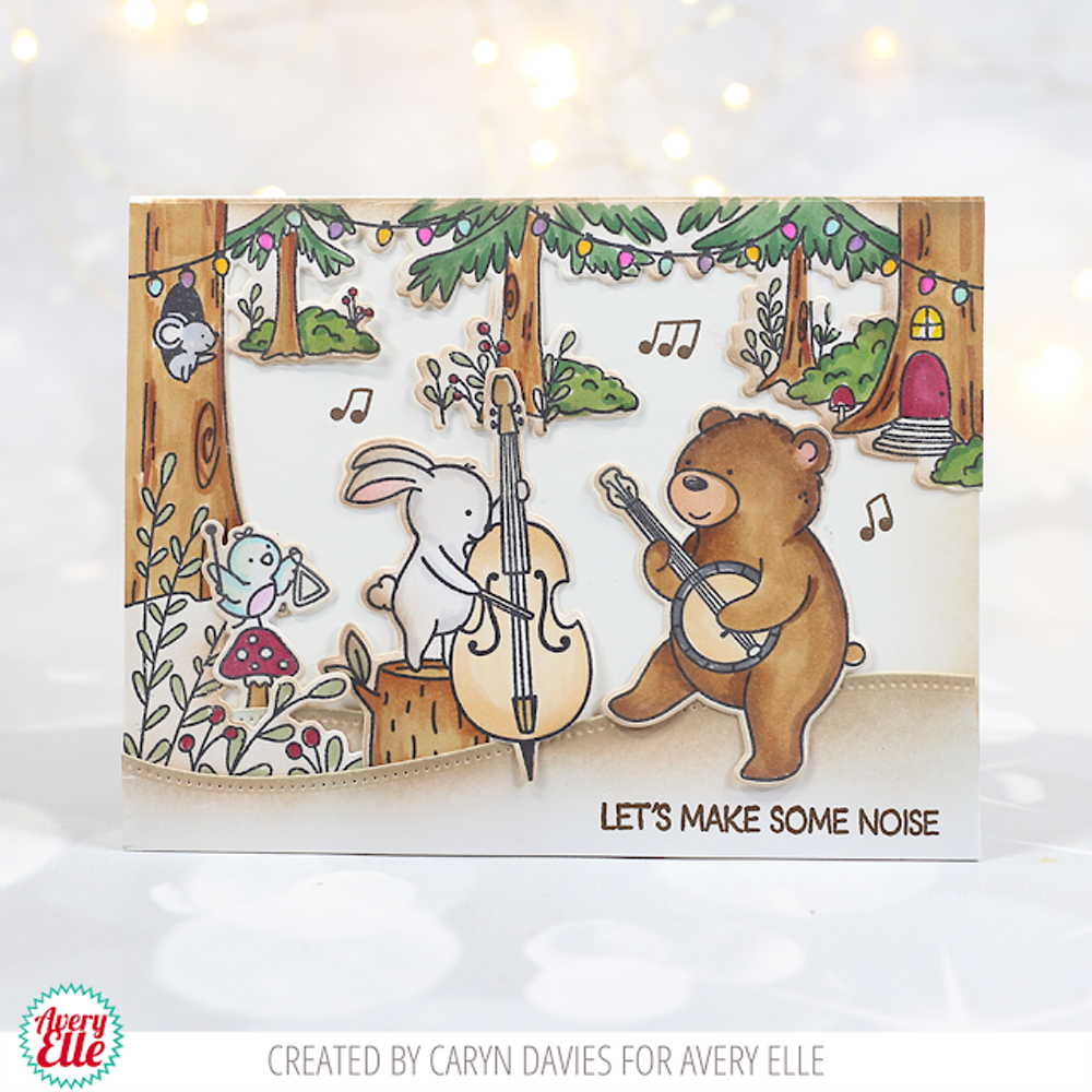 Avery Elle Forest Dance Party Clear Stamp & Die Set Bundle