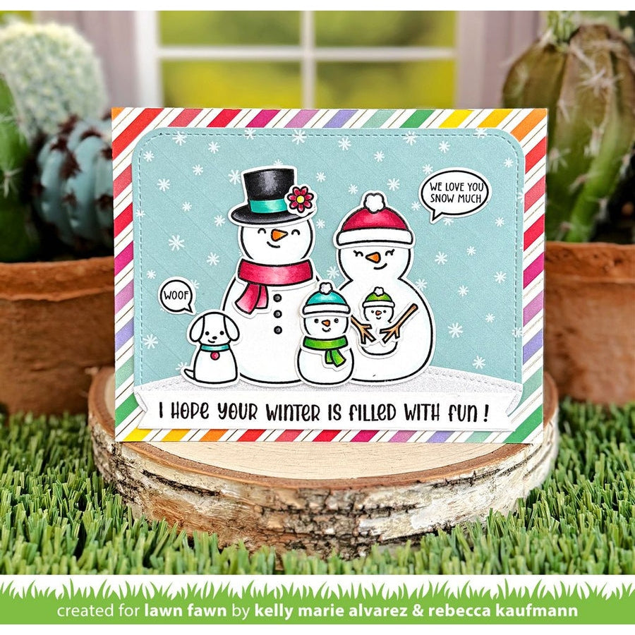 Lawn Fawn Frosty Family Stamp, Die & Stencil Bundle