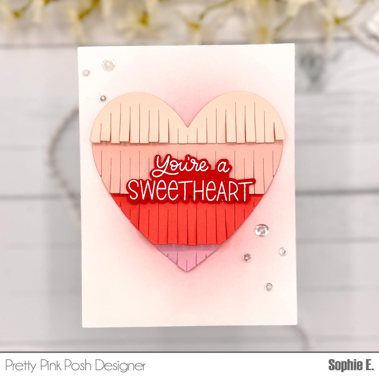 Pretty Pink Posh Fringe Heart