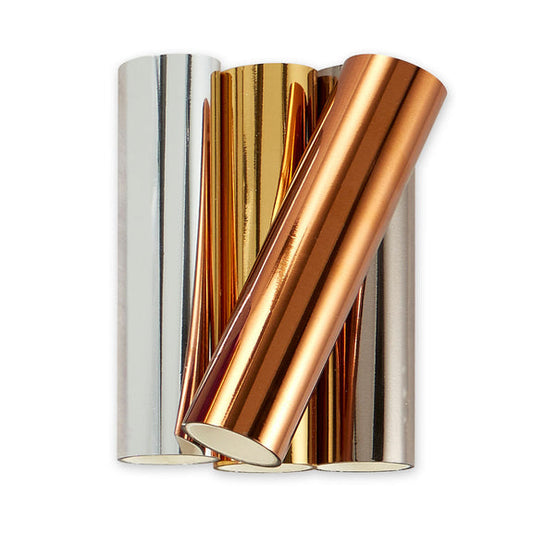 Spellbinders Glimmer Hot Foil 4 Rolls - Essential Metallics Variety Pack