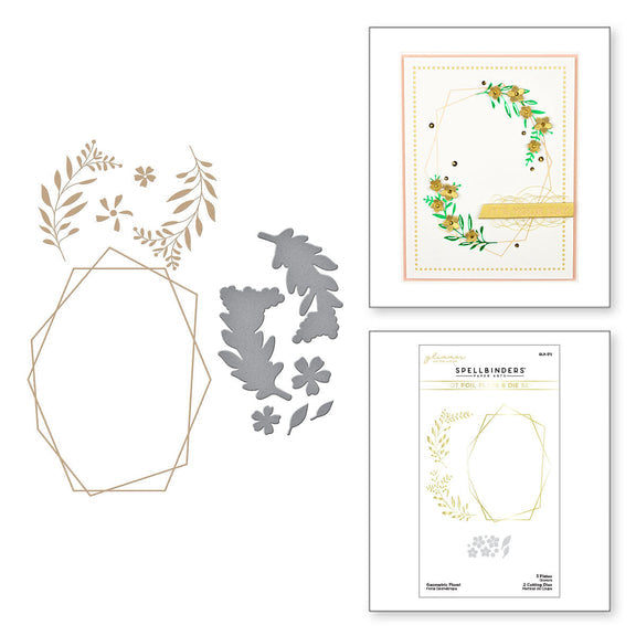 Spellbinders Geometric Floral Glimmer Hot Foil Plate & Die Set