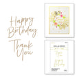 Spellbinders Thank You & Happy Birthday Glimmer Hot Foil Plate Set - Stylish Script Collection