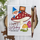 Spellbinders Thank You & Happy Birthday Glimmer Hot Foil Plate Set - Stylish Script Collection