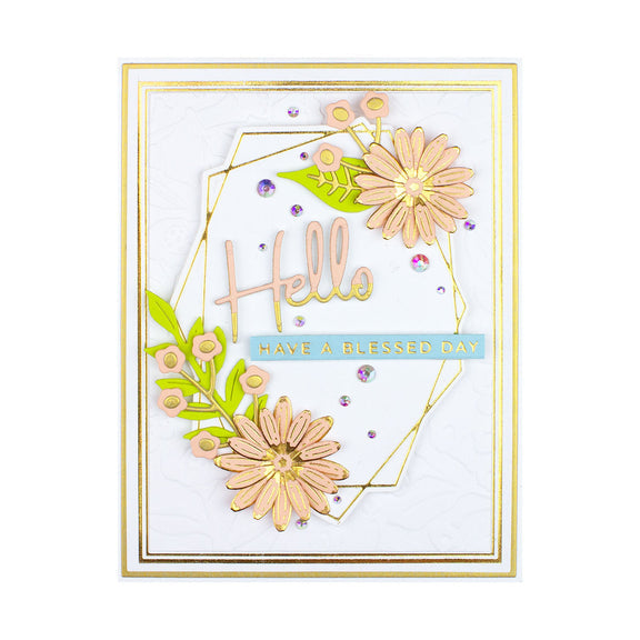 Spellbinders Mini Everyday Sentiments Glimmer Hot Foil Plate & Die Set - Simply Perfect Collection