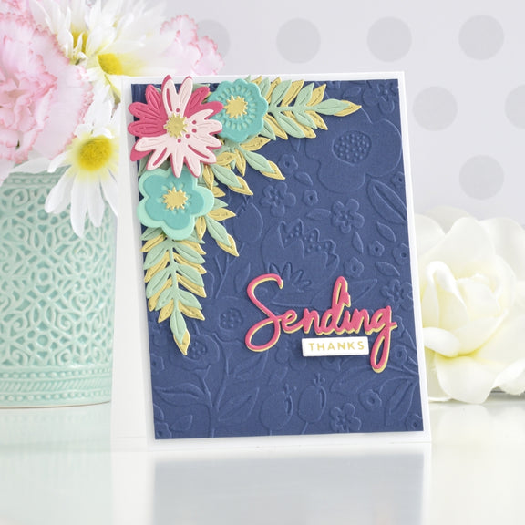 Spellbinders Mini Everyday Sentiments Glimmer Hot Foil Plate & Die Set - Simply Perfect Collection