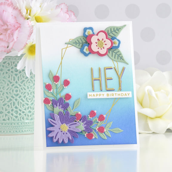 Spellbinders Mini Everyday Sentiments Glimmer Hot Foil Plate & Die Set - Simply Perfect Collection