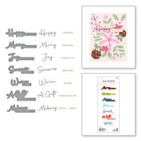 Christmas Die & Glimmer Sentiments Hot Foil Plate & Die Set - Classic Christmas Collection