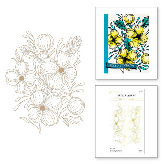 Spellbinders Glimmering Buttercups Glimmer Plate - Glimmering Flowers Collection