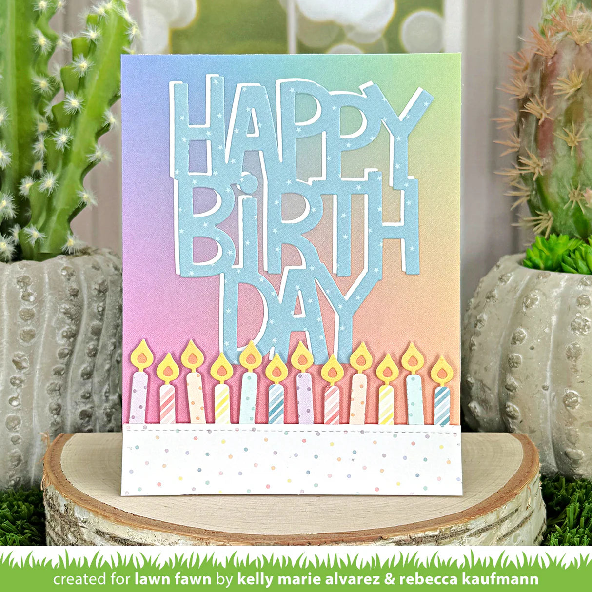 Lawn Fawn candle border