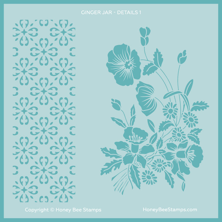 Honey Bee Stamps Lovely Layers: Ginger Jars Honey Cuts & Stencil Bundle