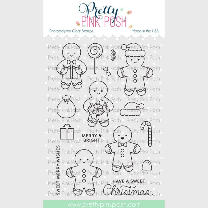 Pretty Pink Posh Gingerbread Friends stamp set