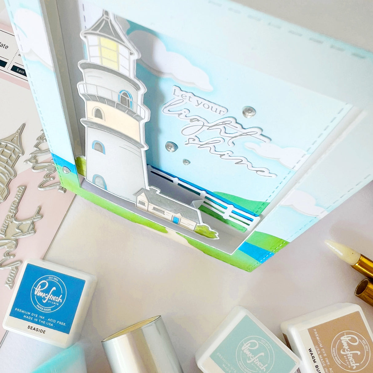Pinkfresh Studio Guiding Light Stamp Die & Stencil Bundle
