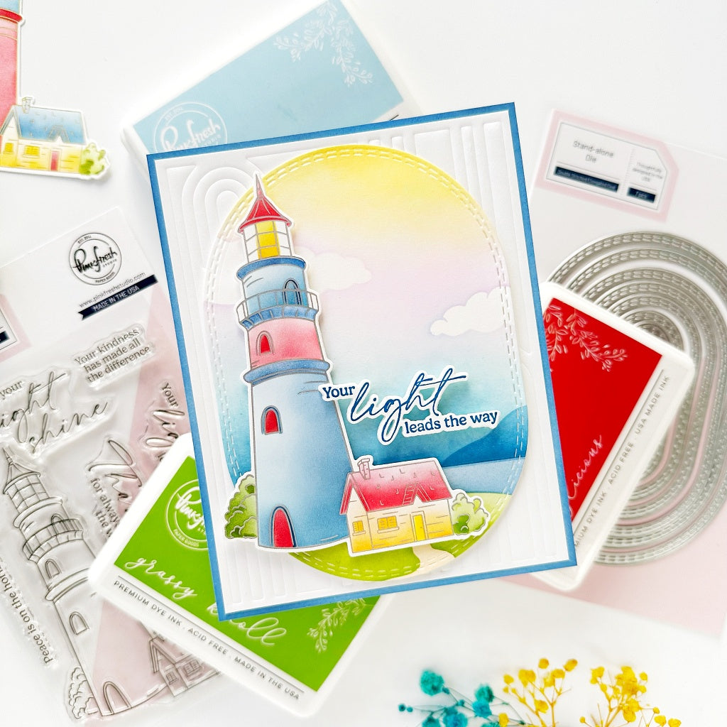 Pinkfresh Studio Guiding Light Stamp Die & Stencil Bundle