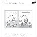 Lawn Fawn Little Woodland Library Add-on Stamp, Die & Stencil Bundle