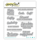 Honey Bee Stamps Don't Worry, Be Crafty - 4"x4" Stamp Set
