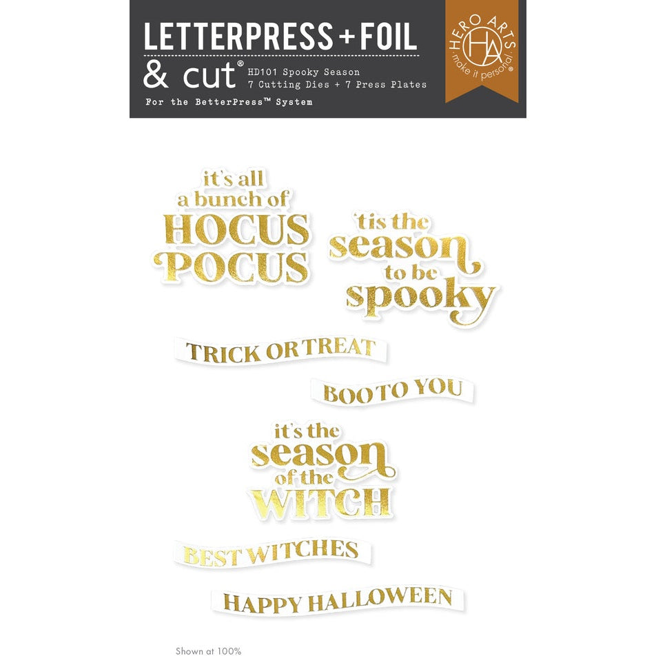 Hero Arts Spooky Season BetterPress + Foil & Die Set from the Hocus Pocus Collection