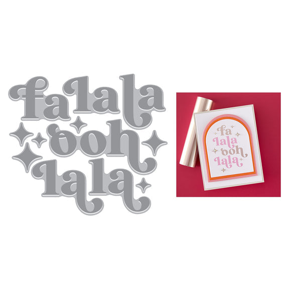 Spellbinders Hero Arts Fa La La BetterPress + Foil Set from the Very Merry Collection