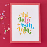 Spellbinders Hero Arts Fa La La BetterPress + Foil Set from the Very Merry Collection