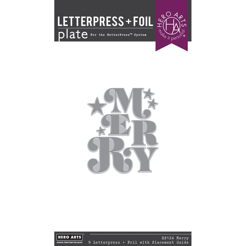 Spellbinders Hero Arts Merry BetterPress + Foil Set from the Very Merry Collection