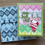 Simon Hurley create. Background Stamp Nordic Knit