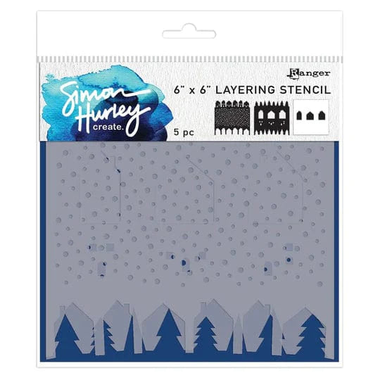 Ranger - Simon Hurley create. Winter Scene Maker Stencil Set