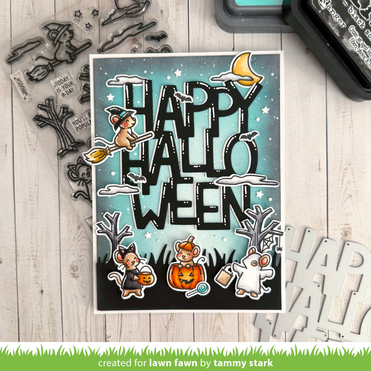 Lawn Fawn halloween mice Stamp