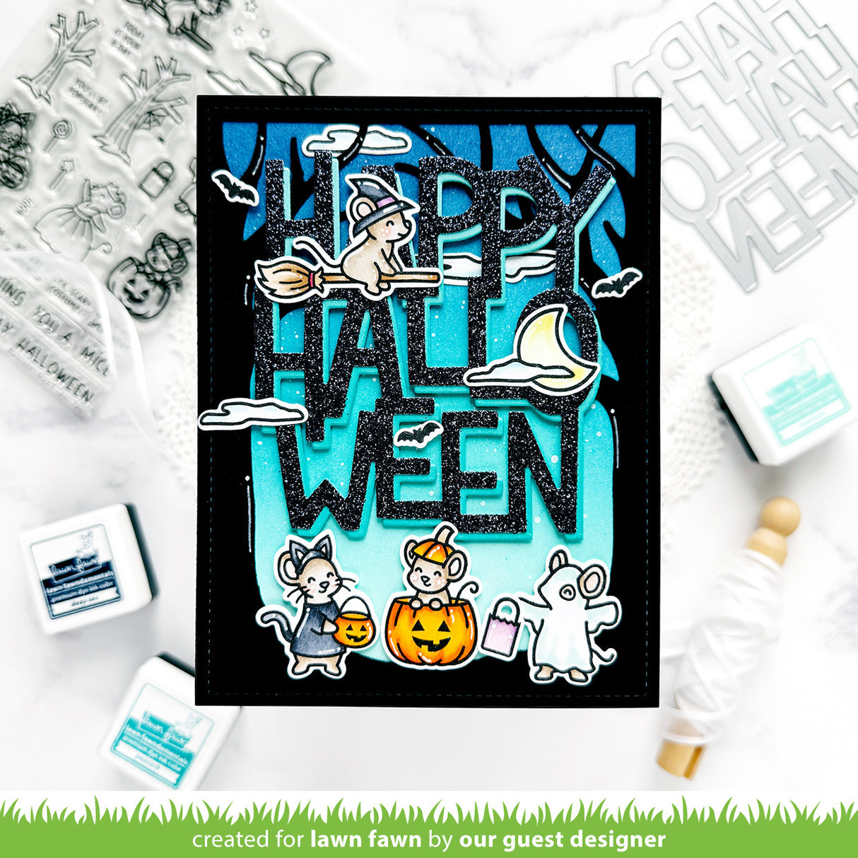 Lawn Fawn halloween mice Stamp
